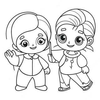 TLE Characters Coloring Page | TLE Characters coloring page