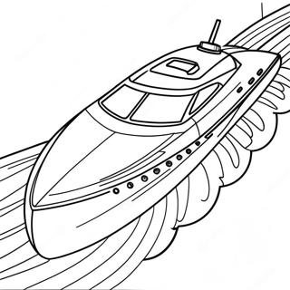 Fast Speed Boat Racing Coloring Page | Speed Boat coloring page