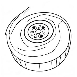 Hockey Puck in Motion Coloring Page | Hockey coloring page