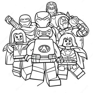 Lego Avengers Halaman Mewarnai