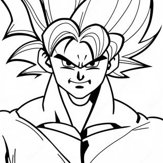 Super Saiyan Goku Coloring Page | Goku and Vegeta coloring page