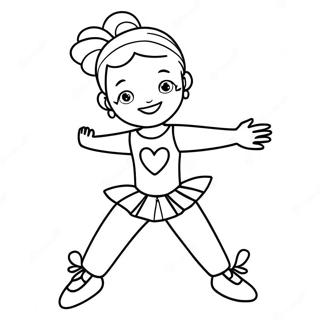 I Love Dance Coloring Page | I Love Dance coloring page