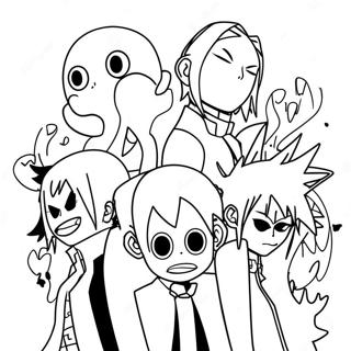 Soul Eater Main Characters Coloring Page | Soul Eater coloring page
