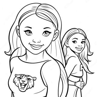 Carolina Panthers Cheerleaders Coloring Page | Carolina Panthers coloring page