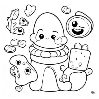Colorful Play Doh Characters Coloring Page | Play Doh coloring page