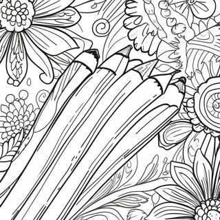 Colorful Pencil Drawing Coloring Page | Pencil coloring page