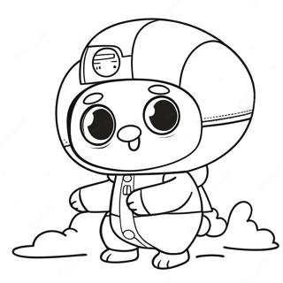 Pororo Coloring Page | Pororo coloring page