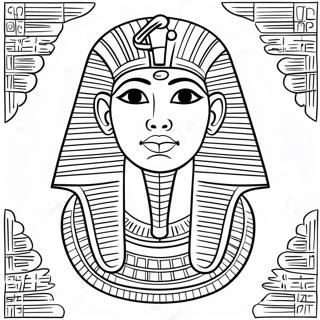 Ancient Egyptian Pharaoh Coloring Page | Pharaoh coloring page