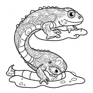Salamander Coloring Page | Salamander coloring page