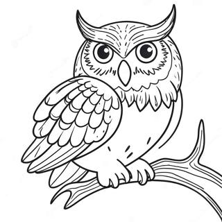 Finished Owl Coloring Page | Finished Owl coloring page