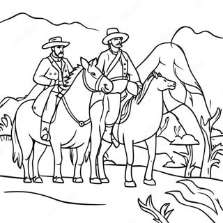 Westward Expansion Historical Scene Coloring Page | Westward Expansion coloring page