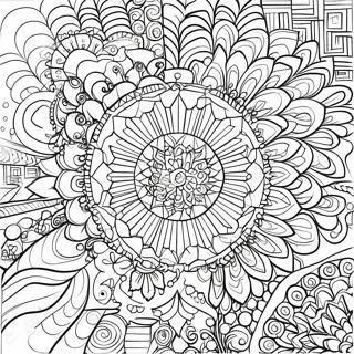 Kaleidoscope Coloring Page | Kalidescope coloring page