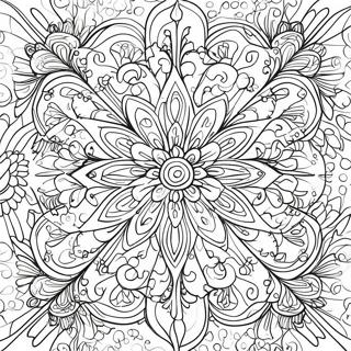 Colorful Kaleidoscope Patterns Coloring Page | Kalidescope coloring page