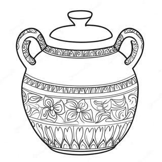 Pottery Coloring Page | Pottery coloring page