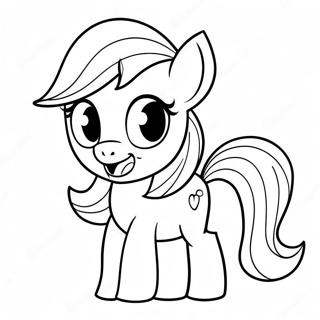 Applejack with a Bright Smile Coloring Page | Applejack coloring page