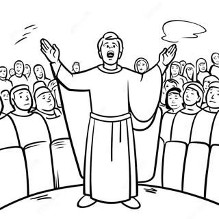 Paul Preaching to Crowds Coloring Page | Saul Becomes Paul coloring page