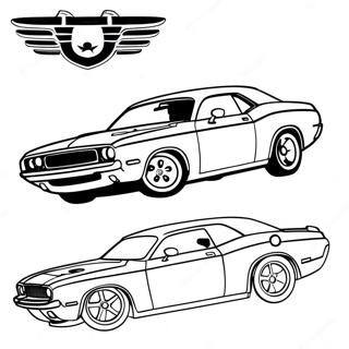 Dodge Challenger Coloring Page | Dodge Challenger coloring page