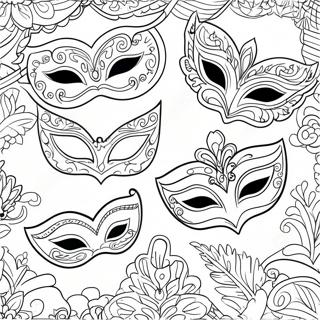 Masquerade Masks Coloring Page | Masquerade Masks coloring page