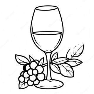 Wine Glass Coloring Page | Wine for Adults coloring page