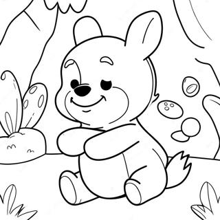 Winnie the Pooh Easter Bunny Coloring Page | Winnie the Pooh Easter coloring page