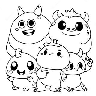 Friendly Class Dojo Monsters Coloring Page | Class Dojo coloring page