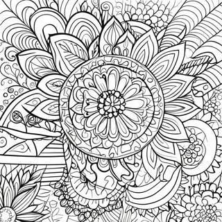 Simple Boho Mandala Coloring Page | Simple Boho coloring page