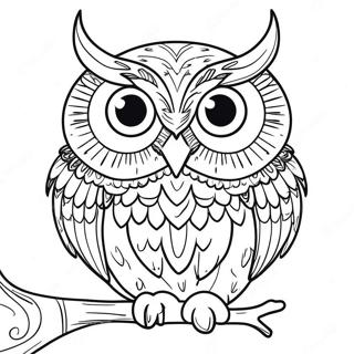 Owl Coloring Page for Adults | Owl for Adults coloring page