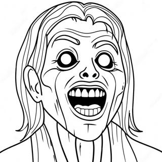 Horror Dark Coloring Page | Horror Dark coloring page
