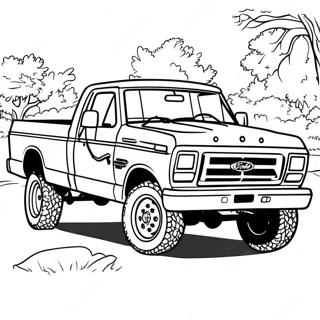 Ford F250 Truck Coloring Page | Ford F250 coloring page