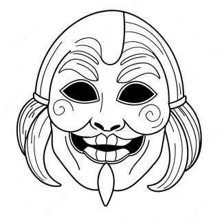 Halloween Mask Coloring Page | Halloween Mask coloring page