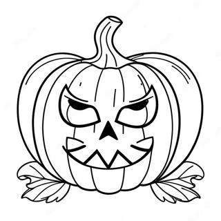 Spooky Pumpkin Mask Coloring Page | Halloween Mask coloring page