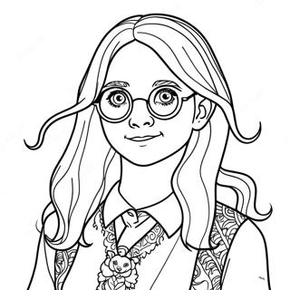Luna Lovegood Coloring Page | Luna Lovegood coloring page