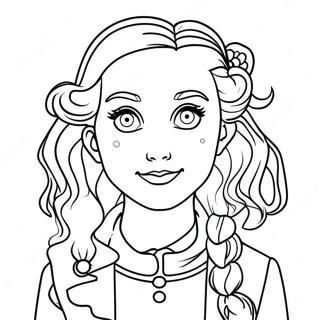 Whimsical Luna Lovegood Coloring Page | Luna Lovegood coloring page