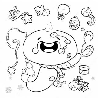 Jellybean Christmas Adventure Coloring Page | Cocomelon Christmas coloring page