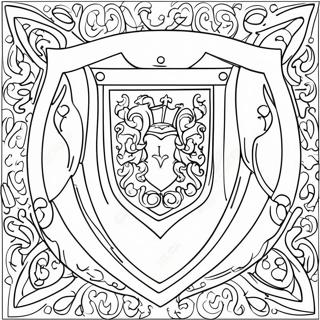 Knight Shield Coloring Page | Shield coloring page