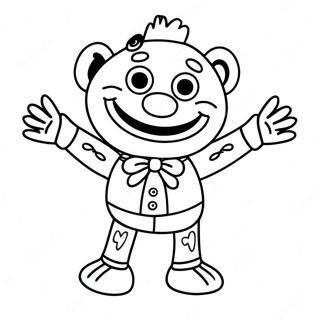 Funny Puppet Coloring Page | Puppet coloring page