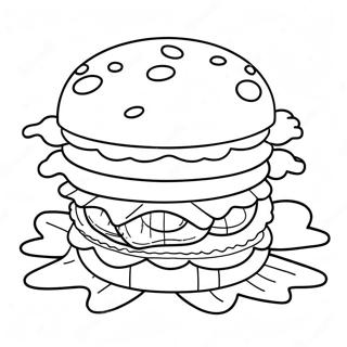 Krabby Patty Coloring Page | Krabby Patty coloring page