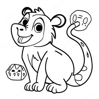 Zoboomafoo with Colorful Animals Coloring Page | Zoboomafoo coloring page
