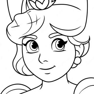 Princess Peach Face Coloring Page | Princess Peach Face coloring page