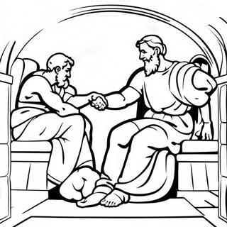 Michelangelo Painting the Sistine Chapel Coloring Page | Michelangelo coloring page