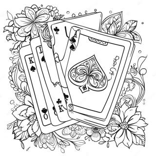 Cards Coloring Page | Cards coloring page