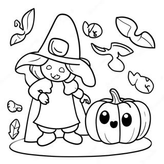 Trick or Treat Halloween Coloring Page | Trick or Treat coloring page