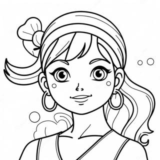 Nami Character Coloring Page | Nami coloring page