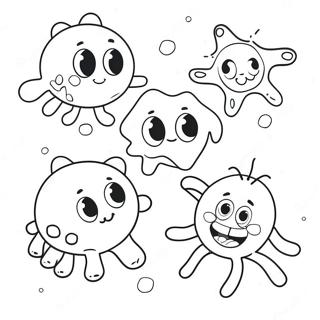 Cute Germs Coloring Page | Germ for Preschoolers coloring page