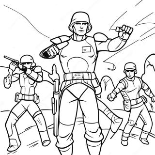 Hunter Leading the Bad Batch Coloring Page | Star Wars Bad Batch coloring page