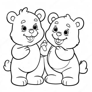 Cheerful Care Bear Cousins Coloring Page | Care Bear Cousins coloring page