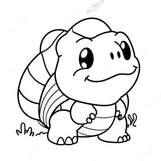 Cute Koopa Troopa with Shell Coloring Page | Koopa Troopa coloring page