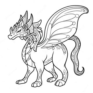 Shaded Fantasy Creature Coloring Page | Shaded coloring page