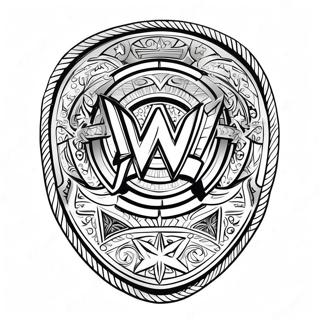WWE Championship Belt Coloring Page | WWE Belt coloring page