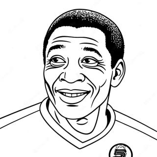 Pele Soccer Legend Coloring Page | Pele coloring page